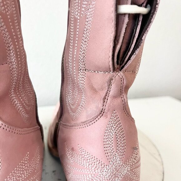 Lane LEXINGTON Over the Knee Womens Cowboy Boots 5 Pink Western Cowgirl Lace up - Picture 6 of 16